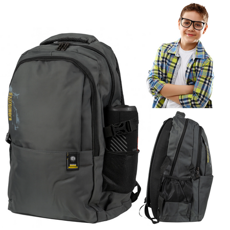 Plecak nowoczesny szary szkolny sportowy pojemny dla chłopców i dziewczyn na laptopa 15,6" VIO BG822308 grey