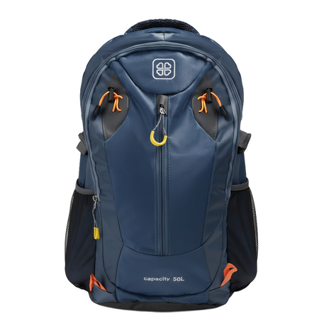 Plecak trekkingowy granatowy wyprawowy w góry wytrzymały lekki pojemny 50 L