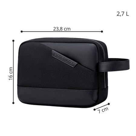 Saszetka męska do ręki czarna wodoodporna kompaktowa stylowa nowoczesna funkcjonalna 2,7 L Arctic Hunter K00691Black