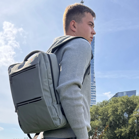 Plecak młodzieżowy szary - do szkoły, na studia, do pracy, mieści laptop 15,6 Wowbag BK91105 grey