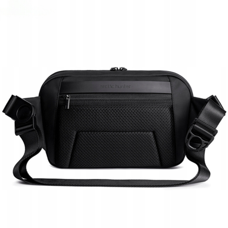 Saszetka nerka męska damska czarna na ramię wodoodporna miejska stylowa funkcjonalna torba 4 L Arctic Hunter Y00561Black