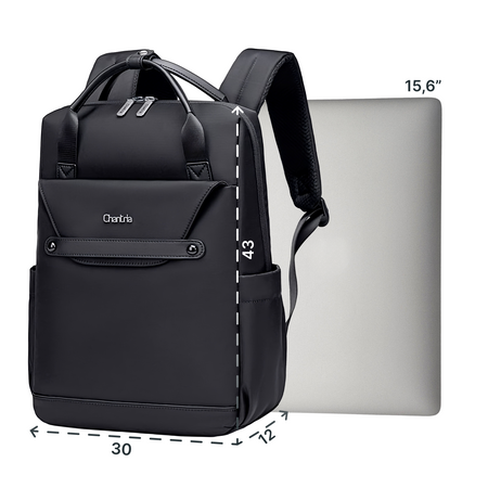 Elegancki damski plecak czarny miejski do pracy i na studia na laptopa i format A4 CHANTRIA CB00628black