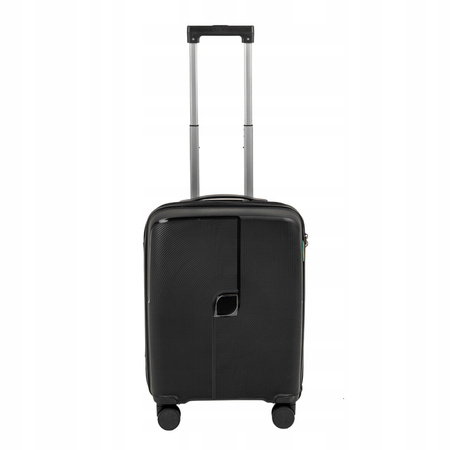 Walizka na kółkach czarna kabinowa – mała, elegancka, podróżna i praktyczna do samolotu Wowbag 7918 S black