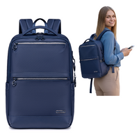 Plecak damski niebieski miejski dla dziewczyny pojemny na studia do pracy
