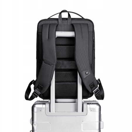 Plecak miejski czarny, biznesowy, wodoodporny, 8,5 l, na laptopa 15,6", elegancki i praktyczny. Arctic Hunter B00574 Black
