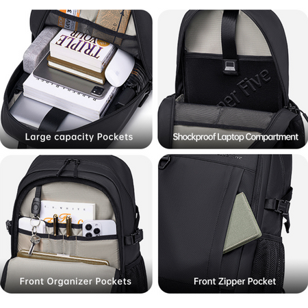 Biały plecak miejski dla nowoczesnych kobiet, na laptopa 15,6", 18 l, podróżny i na co dzień. SUPER FIVE FB696 White.