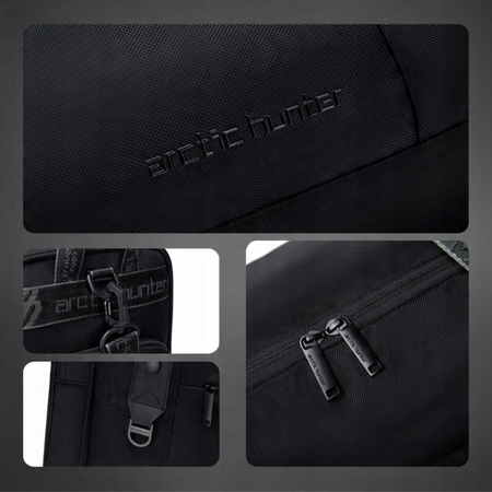Torba podróżna czarna 2w1 transformowalna saszetka i torba pojemna 30 l wodoodporna. Arctic Hunter LX00021 Black.