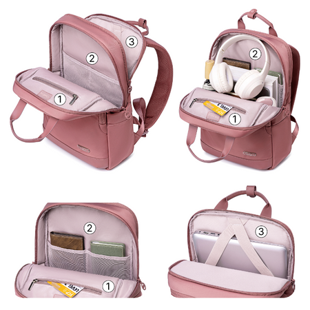 Plecak damski modny różowy cabin size bagaż podręczny do pracy na studia