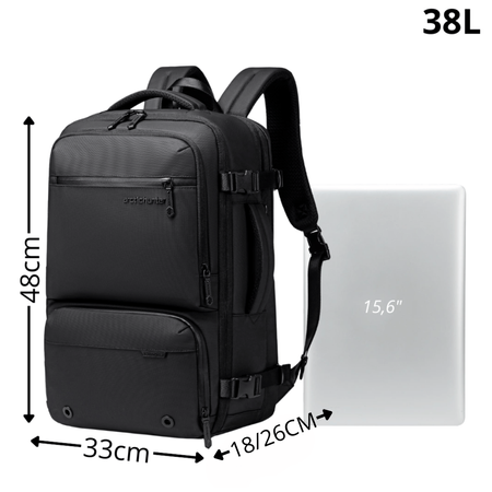 Plecak podróżny kompresyjny próżniowy vacuum Ryanair Wizz Air bagaż podręczny Arctic Hunter B00862 black