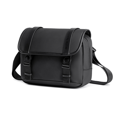 Torebka listonoszka czarna na ramię miejska wodoodporna elegancka na tablet 10,2″ 5,8 l Arctic Hunter K00568Black