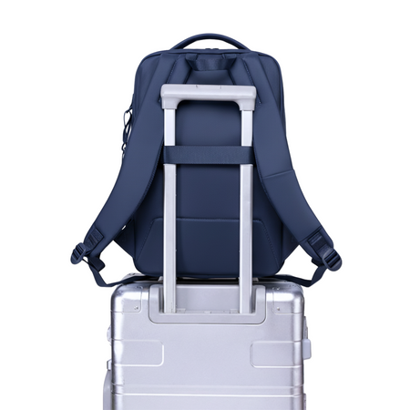 Plecak damski niebieski miejski dla dziewczyny pojemny na studia do pracy