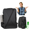 Plecak szkolny czarny nowoczesny z USB dla chłopaków i dziewczyn - do pracy na studia Wowbag BK91109 black