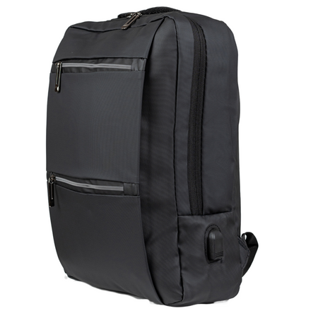 Plecak czarny, szkolny, miejski, damski, męski, nowoczesny, pojemny plecak dla laptopa 15,6", idealny na co dzień, do szkoły i pracy Wowbag BK91105 black