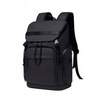 Czarny plecak miejski młodzieżowy, wodoodporny, na laptopa 15,6", 17 l, z wieloma kieszeniami. SUPER FIVE FB723 Black.