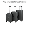 Komplet walizek podróżnych ciemnoszarych 3 szt. trwały i stylowy zestaw na kółkach Wowbag  7900 dark grey