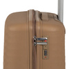 Walizka do samolotu średnia beżowa funkcjonalna walizka podróżna 74L lekka i solidna Wowbag 7900 M champagne