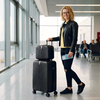 Kuferek czarny podróżny na kosmetyki bagaż podręczny kompaktowy lekki