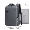 Szary plecak biznesowy miejski, 8,5 l, wodoodporny, na laptopa 15,6", stylowy i kompaktowy. Arctic Hunter B00574 grey