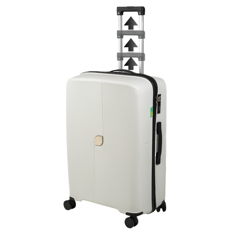 Komplet walizek podróżnych biały 3 szt. nowoczesny zestaw walizek lekkich i wytrzymałych Wowbag 7918 White