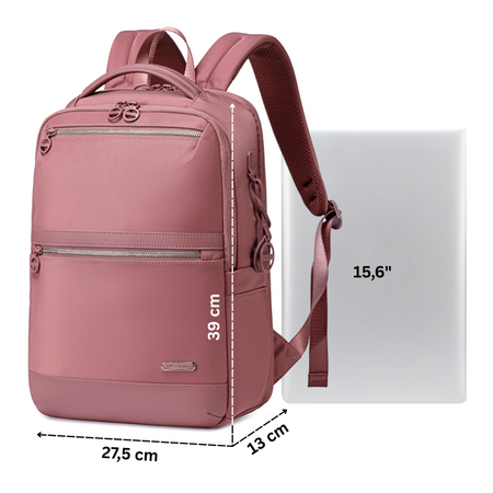 Plecak dla kobiety dziewczyny różowy elegancki modny na laptop na codzień