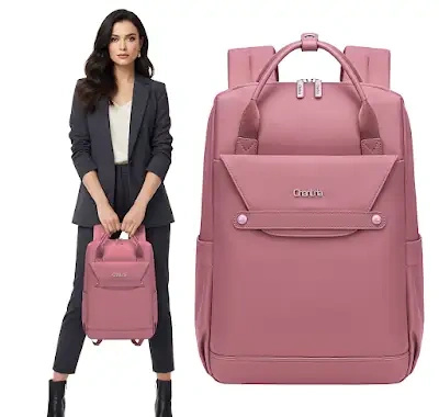 Elegancki plecak różowy damski miejski na laptop modny na studia do pracy