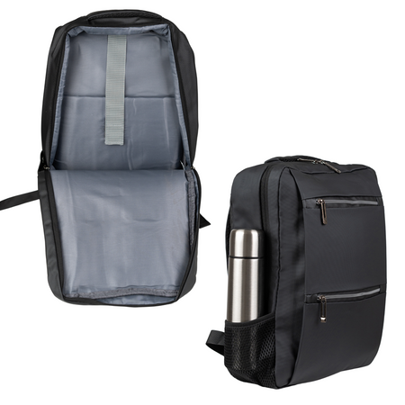 Plecak czarny, szkolny, miejski, damski, męski, nowoczesny, pojemny plecak dla laptopa 15,6", idealny na co dzień, do szkoły i pracy VIO BK91105 black