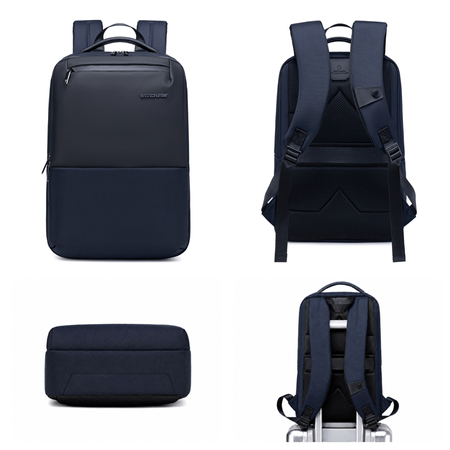 Plecak miejski niebieski, biznesowy, 10 l, na laptopa 15,6", nowoczesny i praktyczny. Arctic Hunter B00681 Blue.