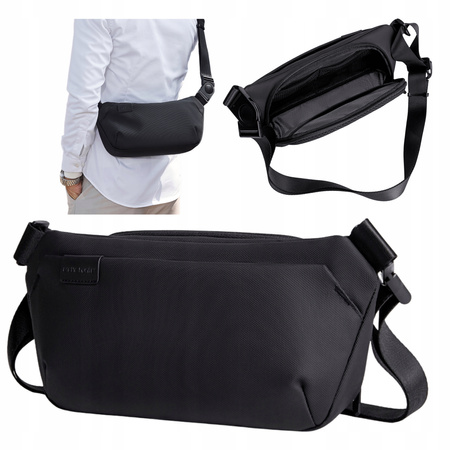 Saszetka nerka czarna męska damska na ramię miejska wodoodporna elegancka stylowa 4 L Arctic Hunter Y00569Black