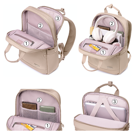 Plecak miejski damski beż modny na co dzień do samolotu bez opłat Ryanair