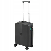 Mała walizka ciemnoszara – kabinowa, podróżna, nowoczesna i wytrzymała na kółkach Wowbag 7918 S dark grey