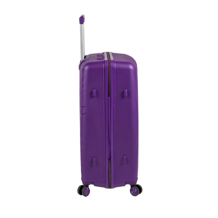 Walizka do samolotu średnia fioletowa lekka walizka podróżna na kółkach modna i wytrzymała 65L Wowbag 7905 M purple