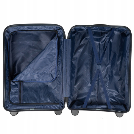 Mała walizka ciemnoszara – kabinowa, podróżna, nowoczesna i wytrzymała na kółkach Wowbag 7918 S dark grey