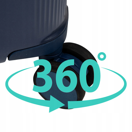 Walizka kabinowa ciemnoniebieska – mała, podróżna, elegancka, na kółkach i praktyczna Wowbag 7918 S dark blue