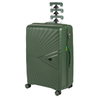 Walizki podróżne komplet 3 szt. ciemnozielone lekkie i trwałe zestaw walizek na kółkach Wowbag 7905 dark green