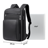 Plecak męski elegancki czarny rozszerzane komory 40X30X20 do samolotu