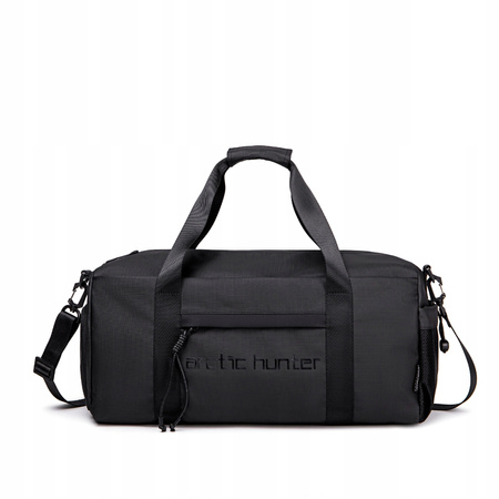 Torba sportowa czarna 25 l miejska, wodoodporna, modna i pojemna na siłownię i podróż. Arctic Hunter LX00537 Black.