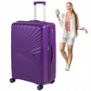 Duża walizka podróżna fioletowa na kółkach – lekka, stylowa i pojemna, do samolotu 100 L Walizka Wowbag 7905 L purple