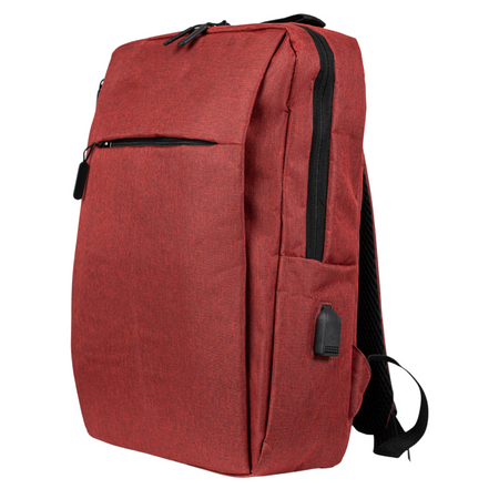 Plecak szkolny czerwony młodzieżowy na laptopa dla dziewczyn USB HN212701 red