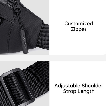 Nerka damska biała miejska saszetka na pas i ramię młodzieżowa stylowa wodoodporna 3,5 L Super Five FXB755White