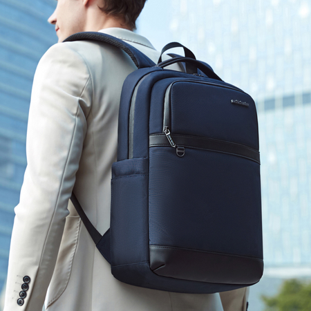 Plecak miejski niebieski, biznesowy i wodoodporny, na laptop, 15 l, wygodny i elegancki. Arctic Hunter B00670 Blue.