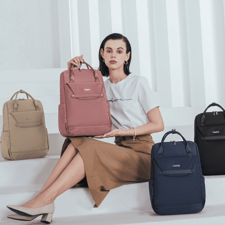 Plecak miejski damski beżowy modny stylowy do pracy dla dziewczyny CHANTRIA CB00628 khaki