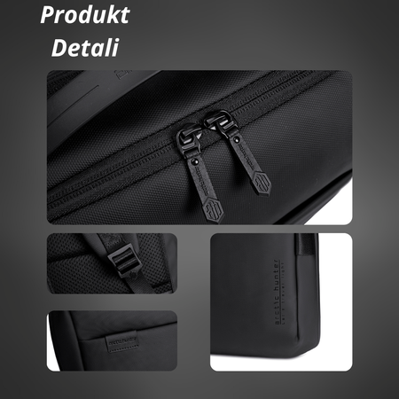 Szary plecak biznesowy miejski, 8,5 l, wodoodporny, na laptopa 15,6", stylowy i kompaktowy. Arctic Hunter B00574 grey