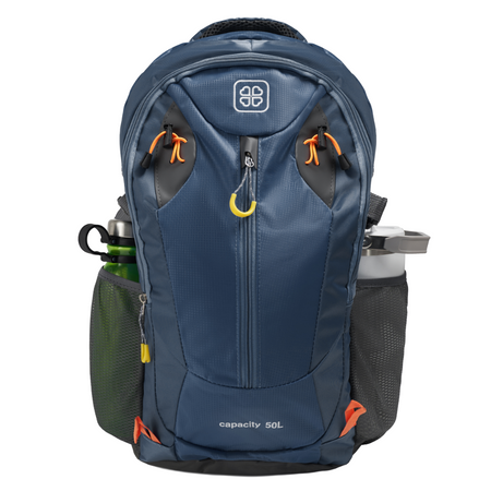 Plecak trekkingowy granatowy wyprawowy w góry wytrzymały lekki pojemny 50 L