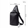 Saszetka na ramię męska damska czarna miejska wodoodporna stylowa funkcjonalna 5,5 L. Arctic Hunter XB00121Black