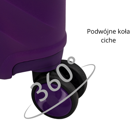 Walizka mała na kółkach fioletowa – stylowa, wytrzymała, elegancka i lekka do samolotu Wowbag 7905 S purple