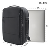 Plecak czarny kabinowy podróżny 50x33x20 na pokład Wizzair LOT WJ8423 black