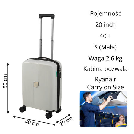 Komplet walizek podróżnych biały 3 szt. nowoczesny zestaw walizek lekkich i wytrzymałych Wowbag 7918 White