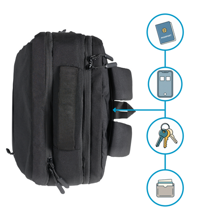 Plecak czarny kabinowy podróżny 50x33x20 na pokład Wizzair LOT VIO WJ8423 black