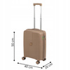 Walizka podróżna beżowa kabinowa – mała, stylowa, funkcjonalna, lekka i elegancka do samolotu Wowbag 7918 S champagne
