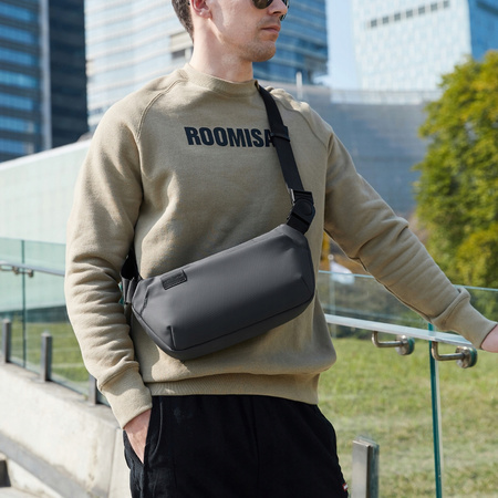 Saszetka nerka szara na ramię damska męska miejska wodoodporna modna nowoczesna torba 4 L Arctic Hunter Y00569Grey